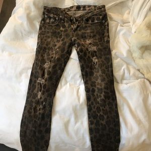 R13 leopard jeans size 26